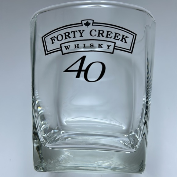 Set of 4 - “Forty Creek Whiskey” Glasses - Low Ball Glass Tumblers - $28 - Picture 2 of 4